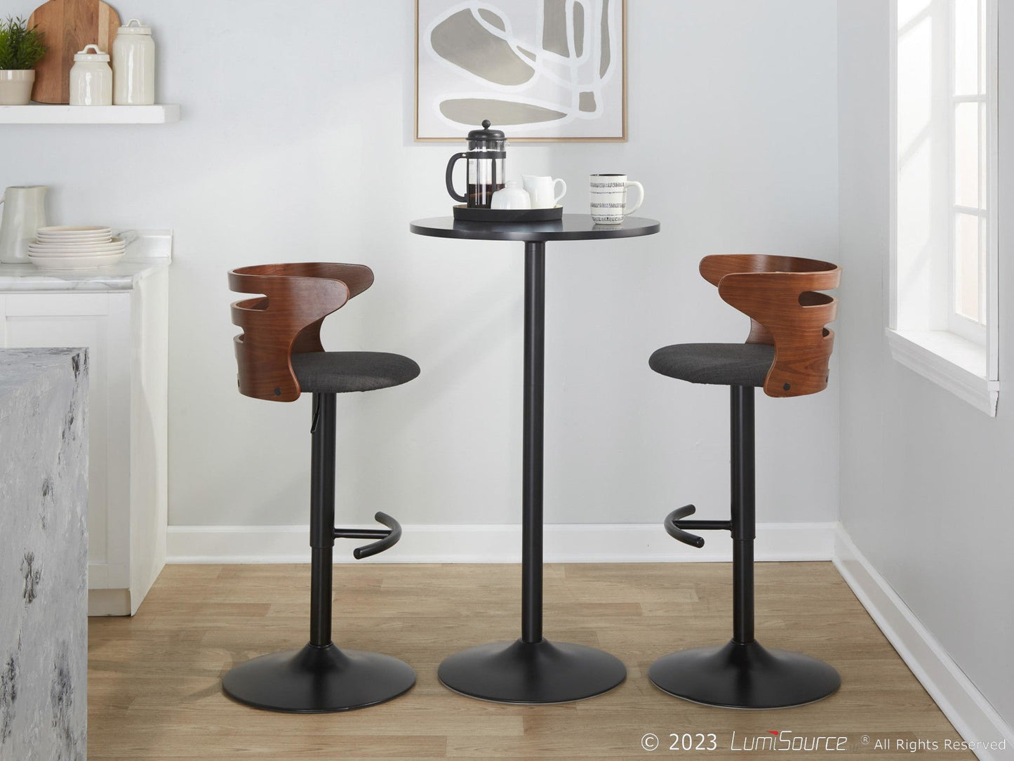 Majestic Office Furniture Adjustable Barstool - Set of 2