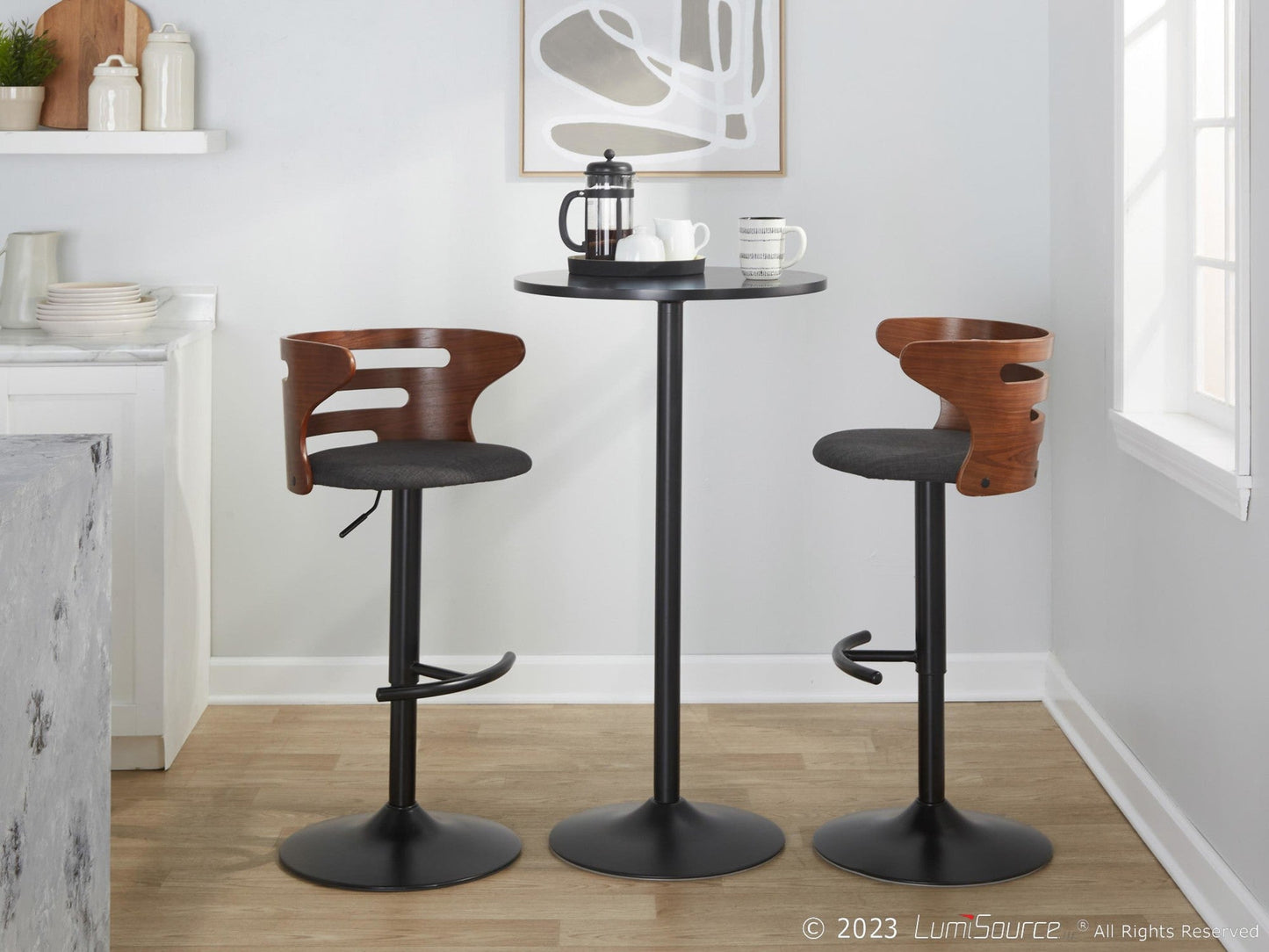 Majestic Office Furniture Adjustable Barstool - Set of 2