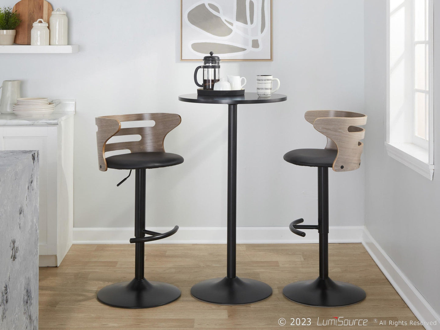 Majestic Office Furniture Adjustable Barstool - Set of 2