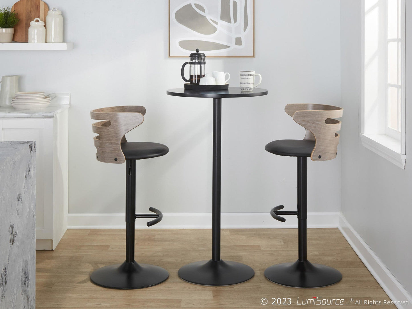 Majestic Office Furniture Adjustable Barstool - Set of 2
