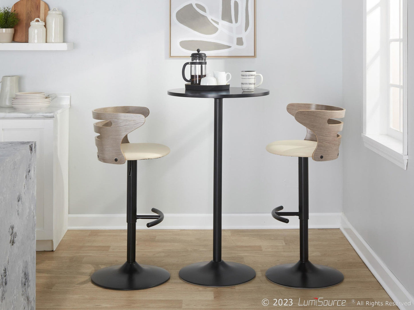 Majestic Office Furniture Adjustable Barstool - Set of 2