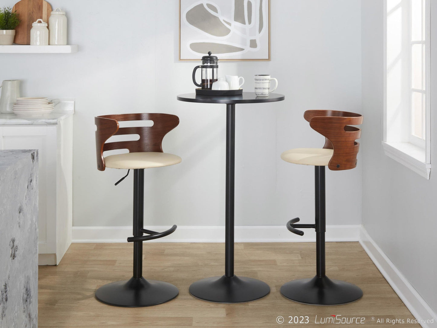 Majestic Office Furniture Adjustable Barstool - Set of 2