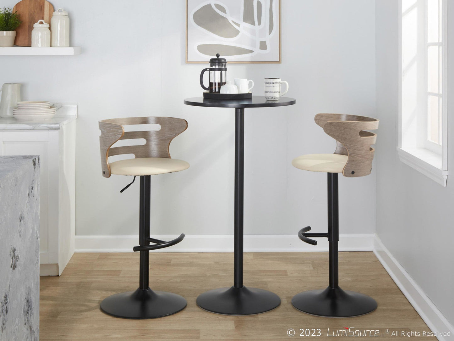 Majestic Office Furniture Adjustable Barstool - Set of 2