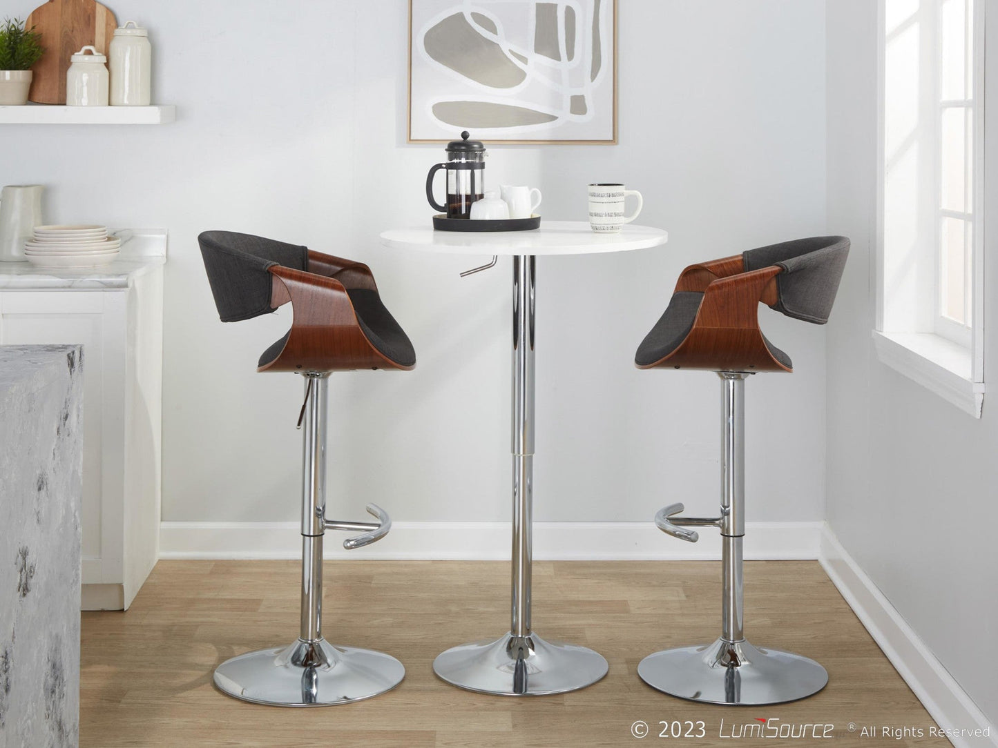 Majestic Office Furniture Adjustable Barstool - Set of 2