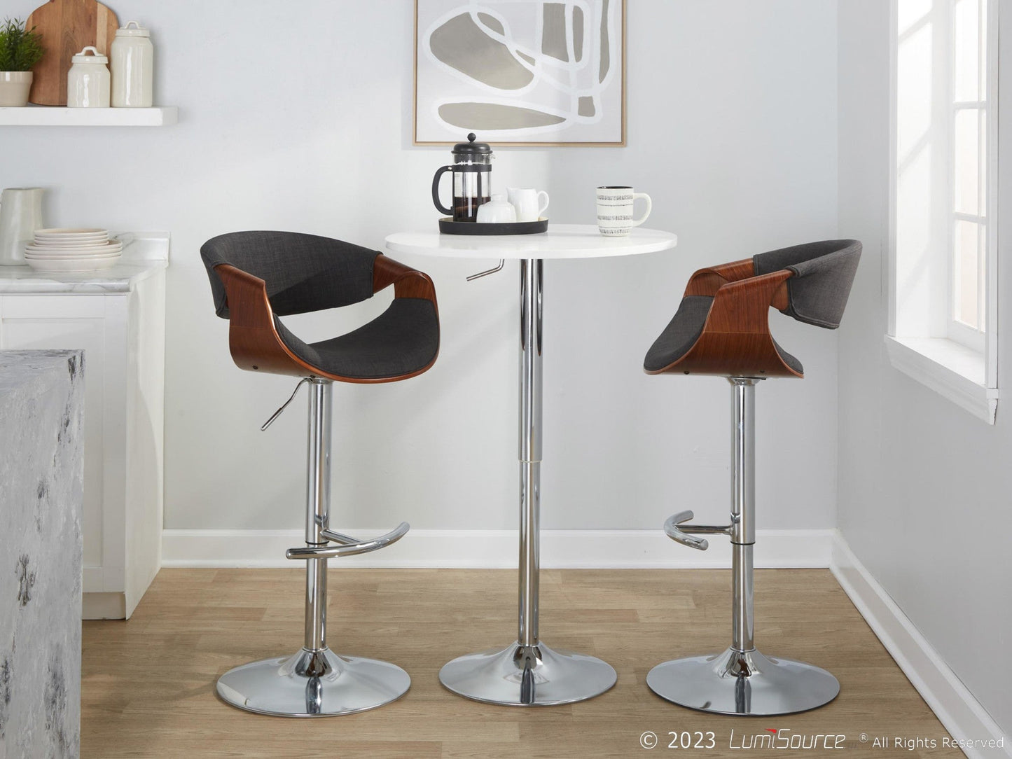 Majestic Office Furniture Adjustable Barstool - Set of 2