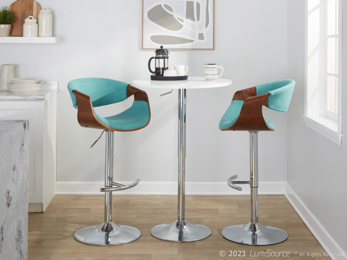 Majestic Office Furniture Adjustable Barstool - Set of 2