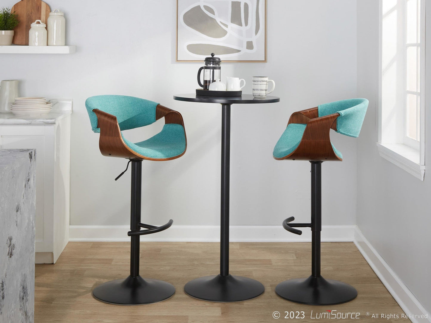 Majestic Office Furniture Adjustable Barstool - Set of 2