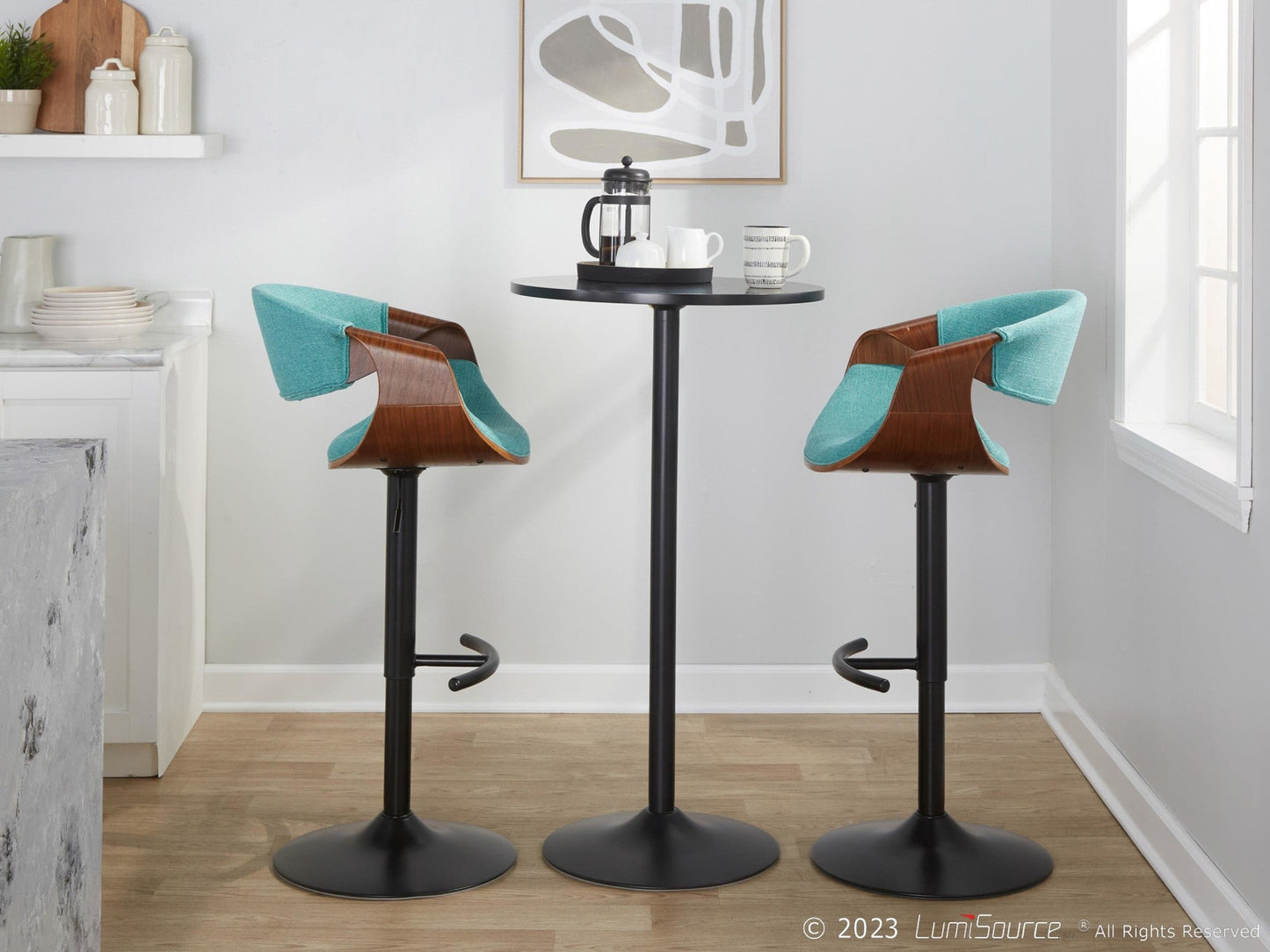 Majestic Office Furniture Adjustable Barstool - Set of 2