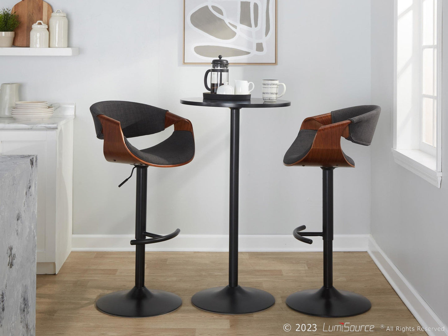 Majestic Office Furniture Adjustable Barstool - Set of 2