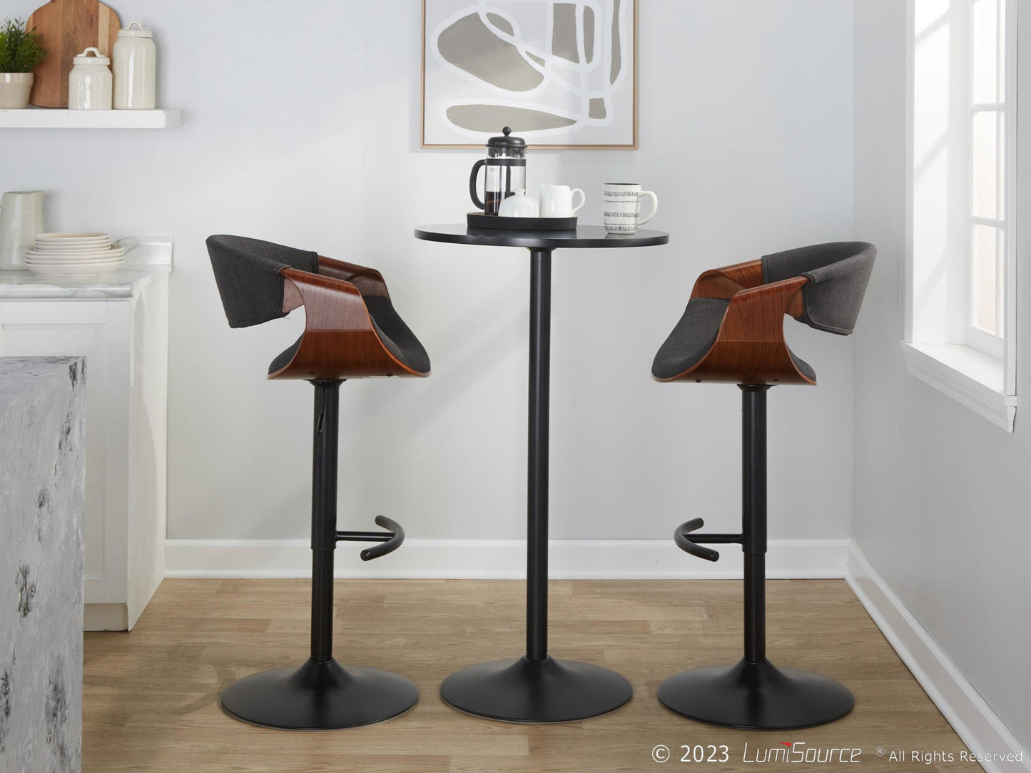 Majestic Office Furniture Adjustable Barstool - Set of 2