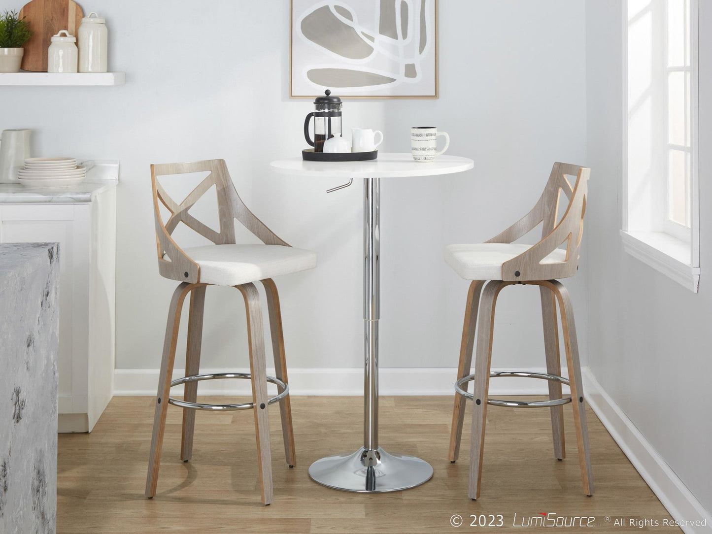 Majestic Office Furniture 30" Fixed-Height Barstool - Set of 2