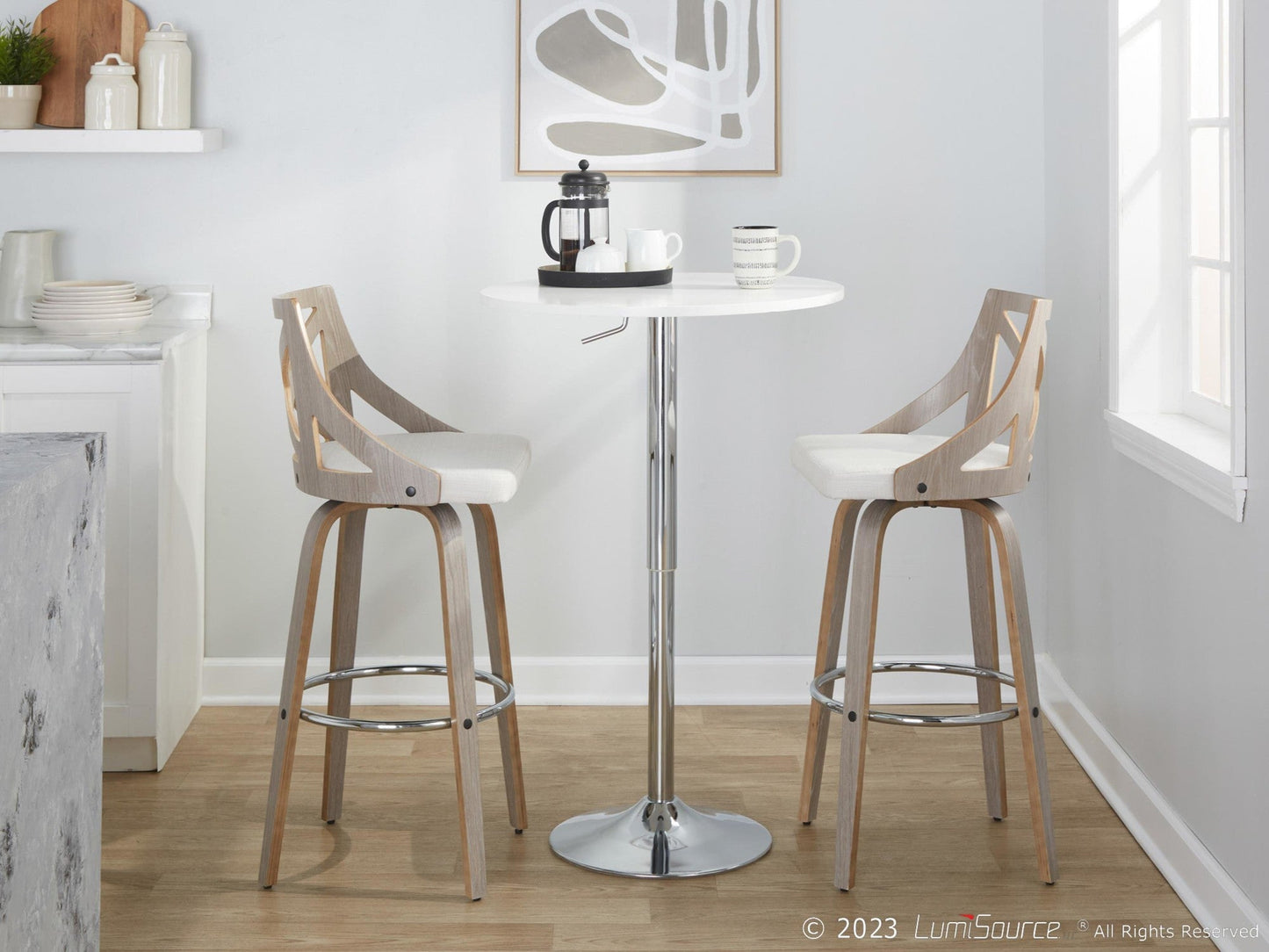 Majestic Office Furniture 30" Fixed-Height Barstool - Set of 2