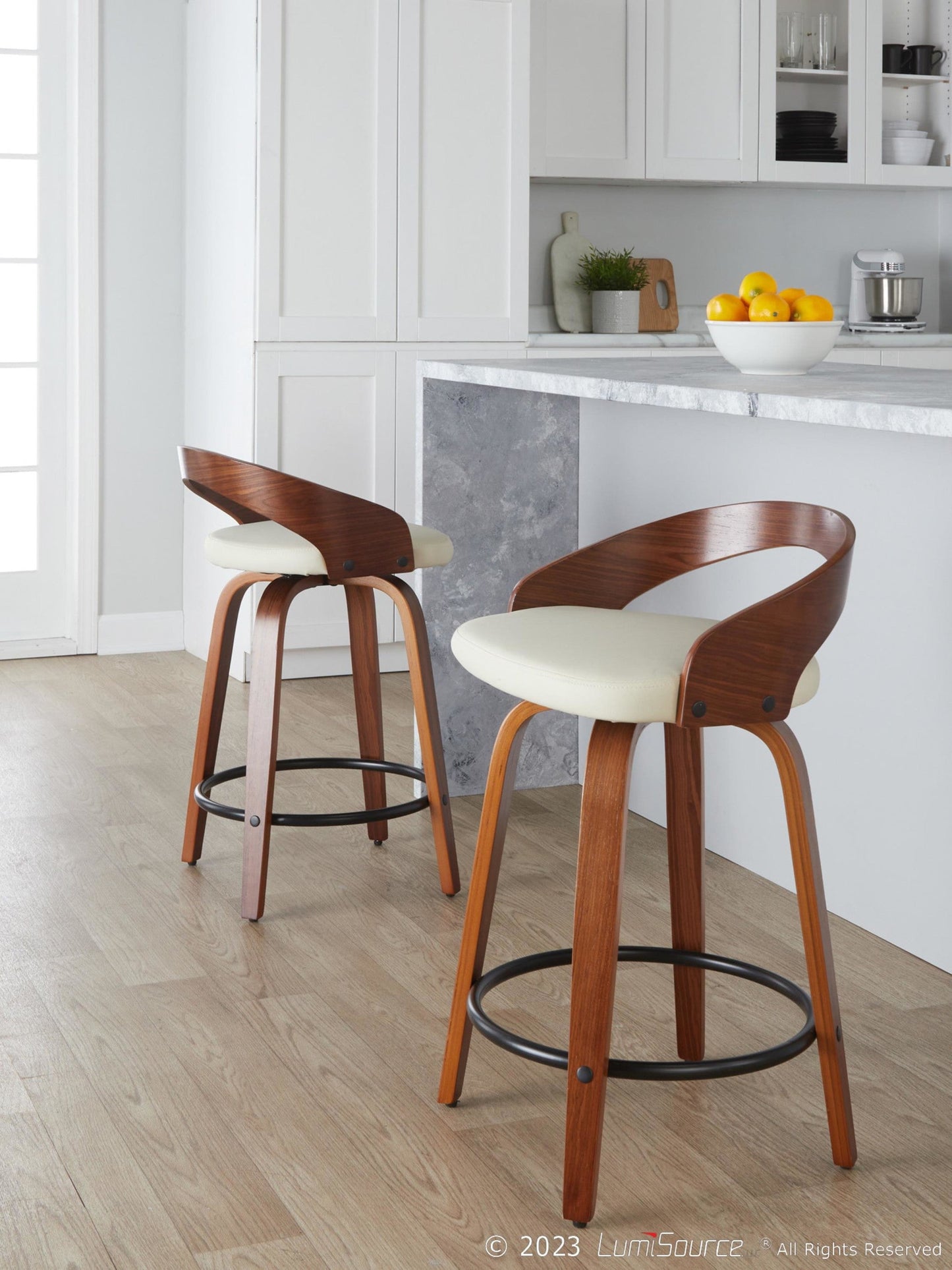 Majestic Office Furniture 24" Fixed-Height Counter Stool - Set of 2