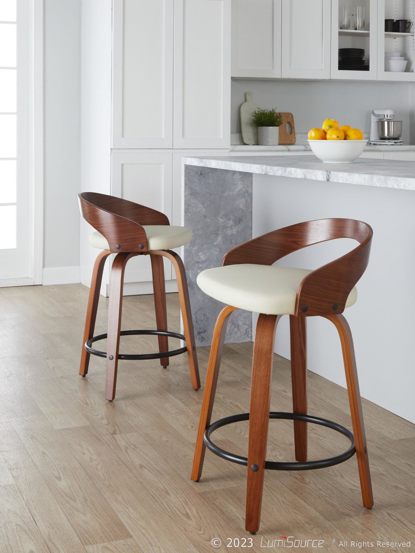 Majestic Office Furniture 24" Fixed-Height Counter Stool - Set of 2