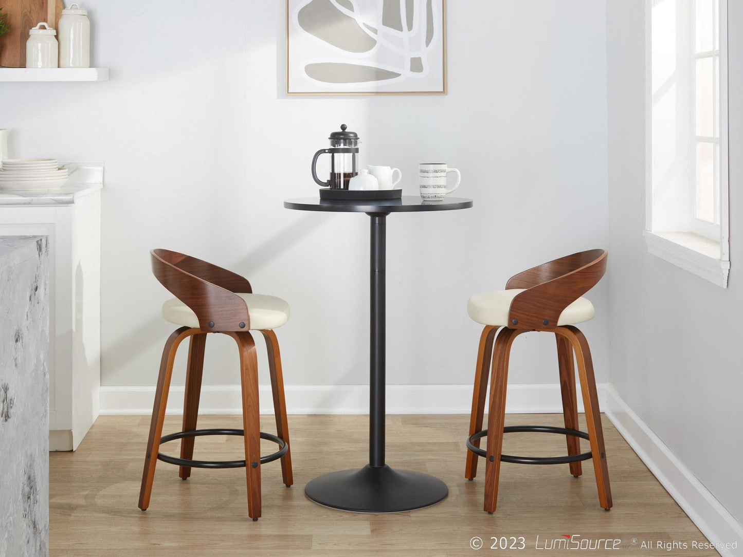 Majestic Office Furniture 24" Fixed-Height Counter Stool - Set of 2