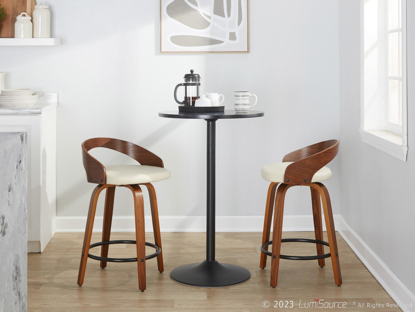 Majestic Office Furniture 24" Fixed-Height Counter Stool - Set of 2