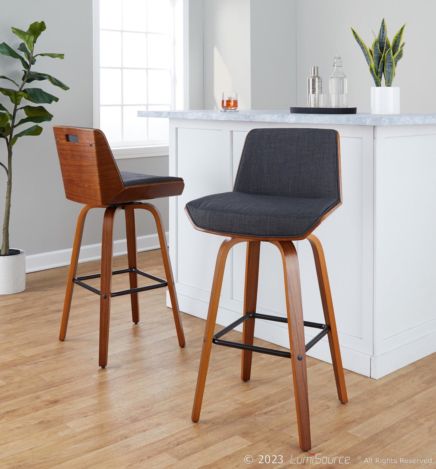 Majestic Office Furniture 30" Fixed-Height Barstool - Set of 2