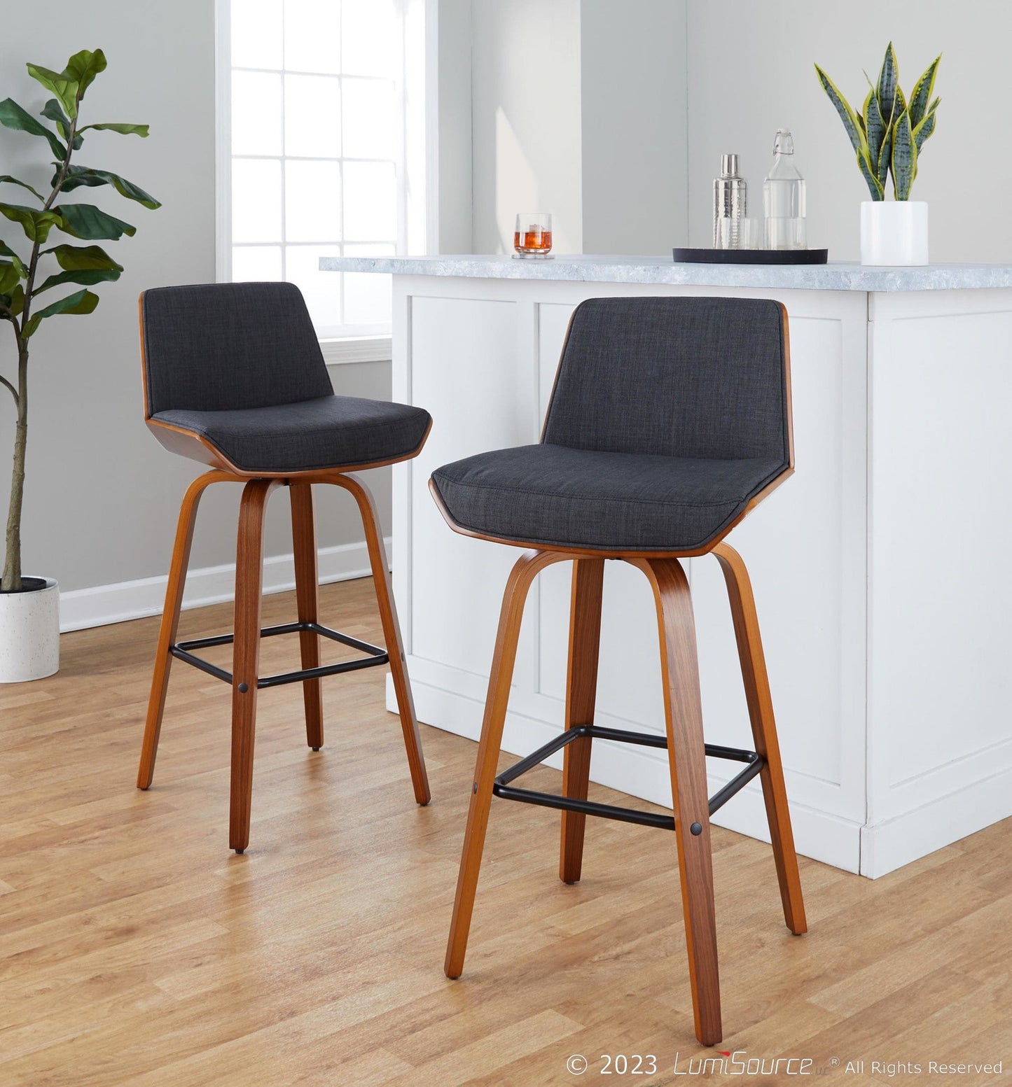 Majestic Office Furniture 30" Fixed-Height Barstool - Set of 2