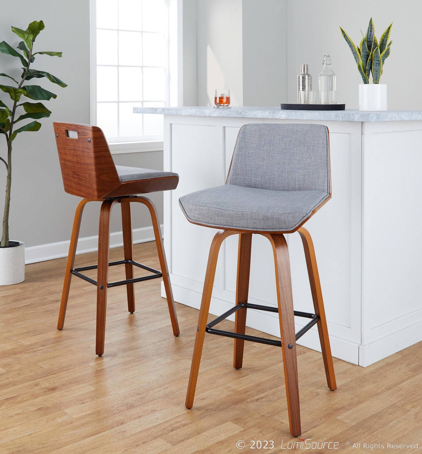 Majestic Office Furniture 30" Fixed-Height Barstool - Set of 2