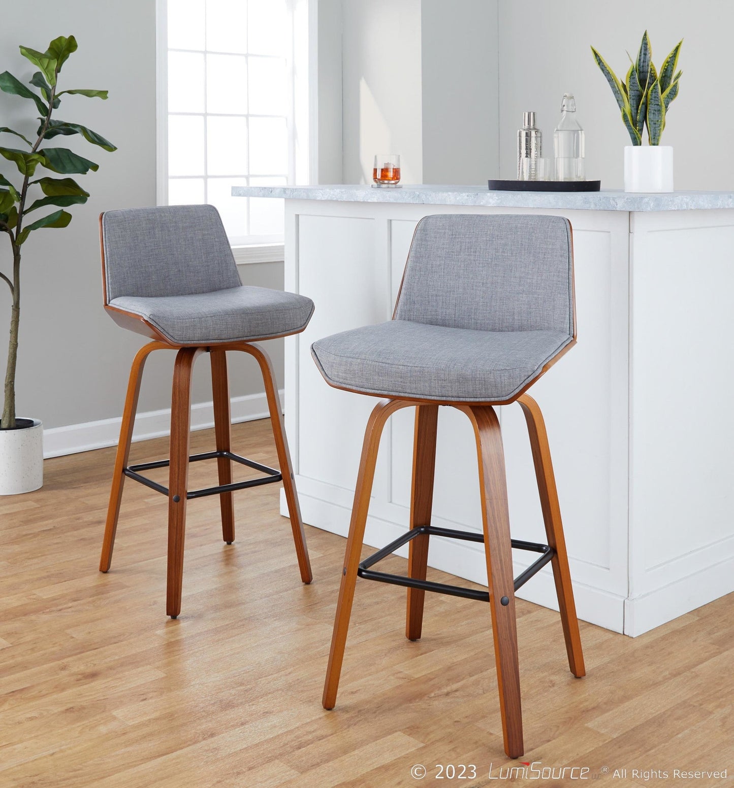 Majestic Office Furniture 30" Fixed-Height Barstool - Set of 2