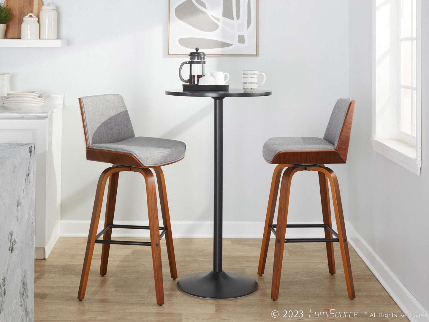 Majestic Office Furniture 30" Fixed-Height Barstool - Set of 2