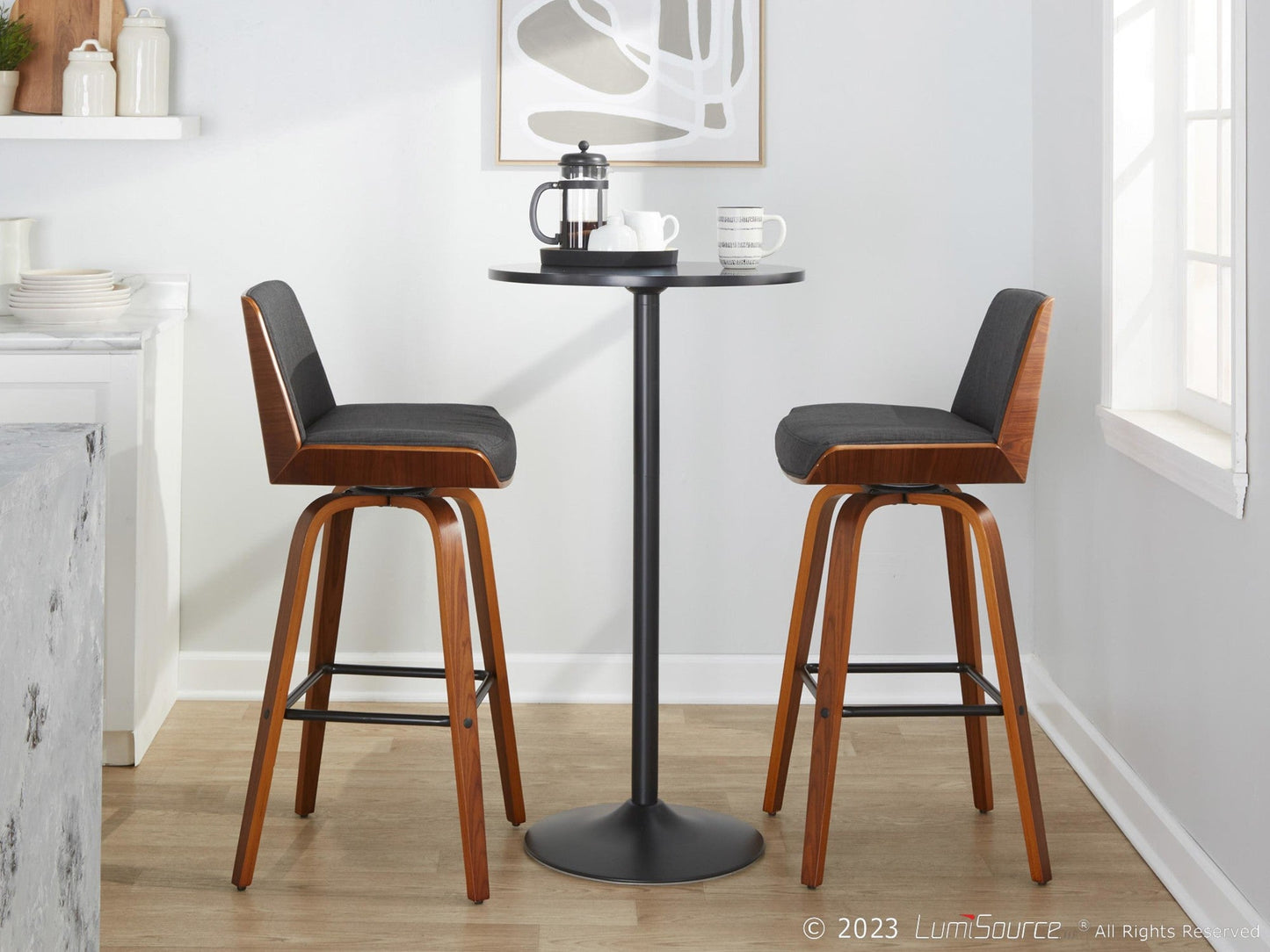 Majestic Office Furniture 30" Fixed-Height Barstool - Set of 2