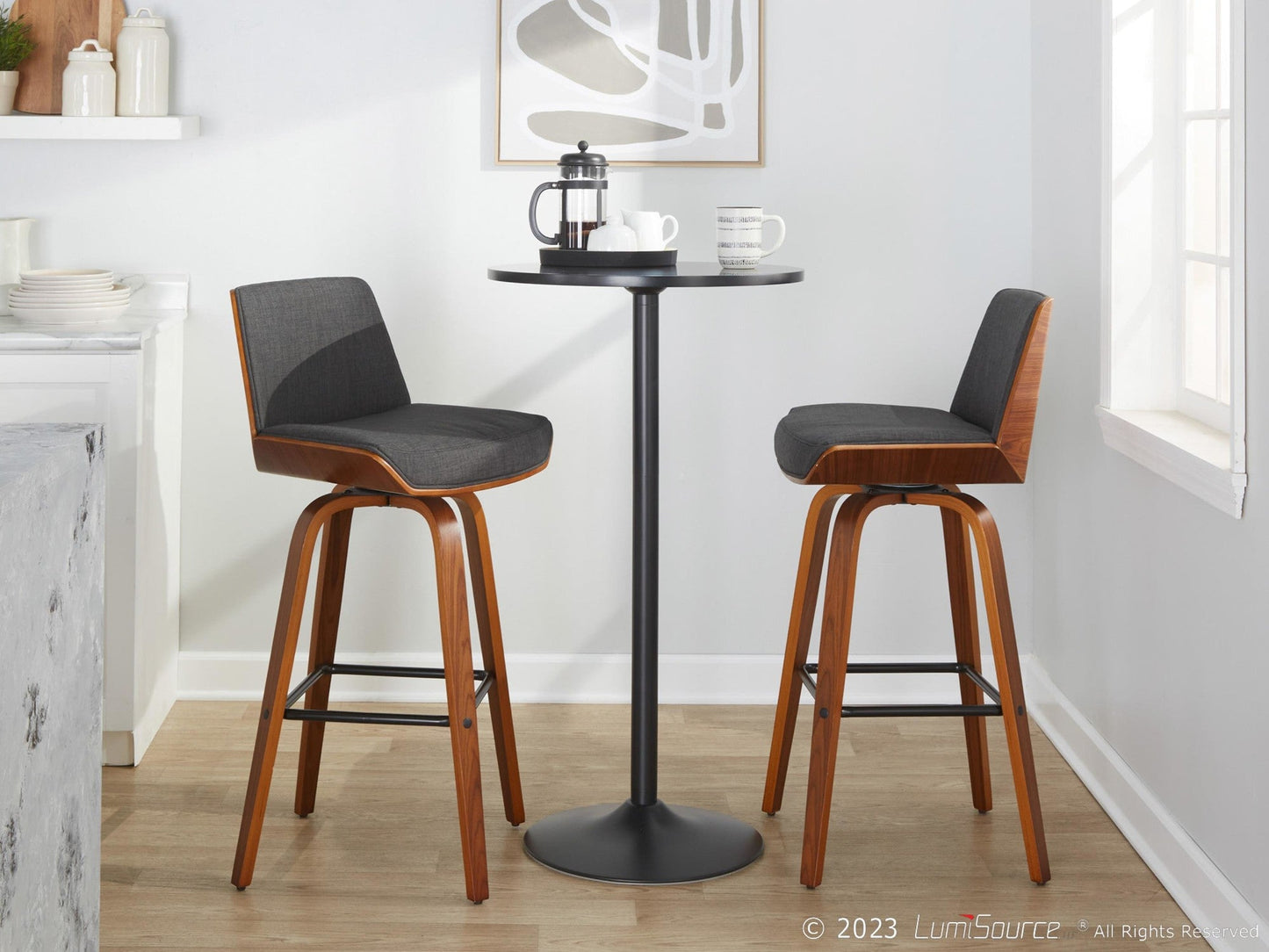 Majestic Office Furniture 30" Fixed-Height Barstool - Set of 2