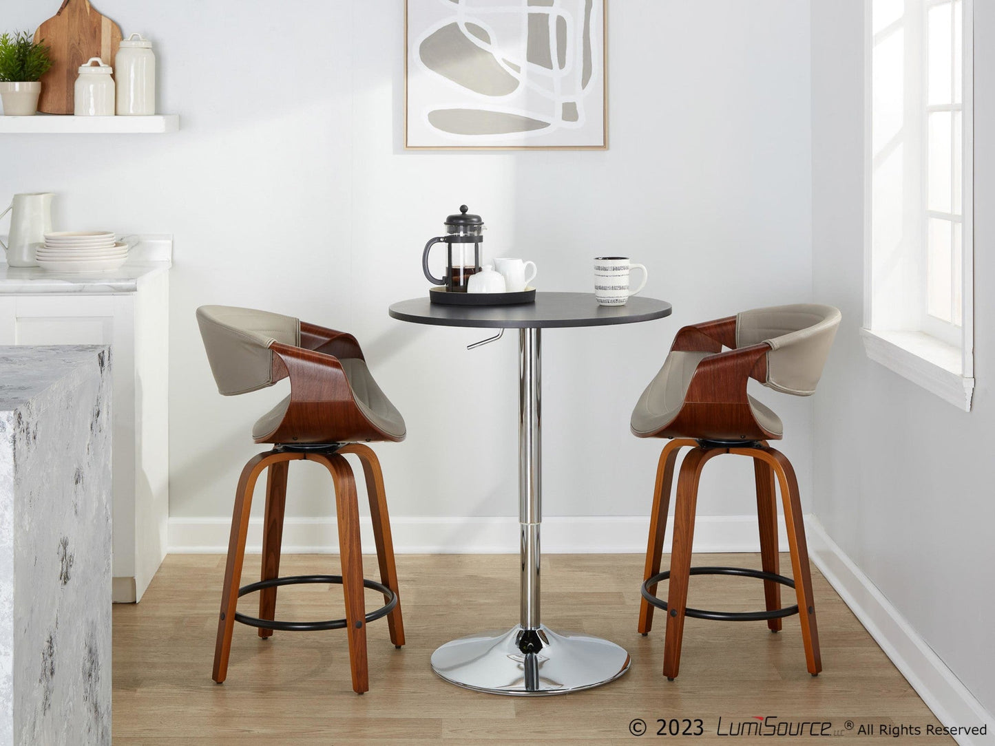 Majestic Office Furniture 24" Fixed-Height Counter Stool - Set of 2
