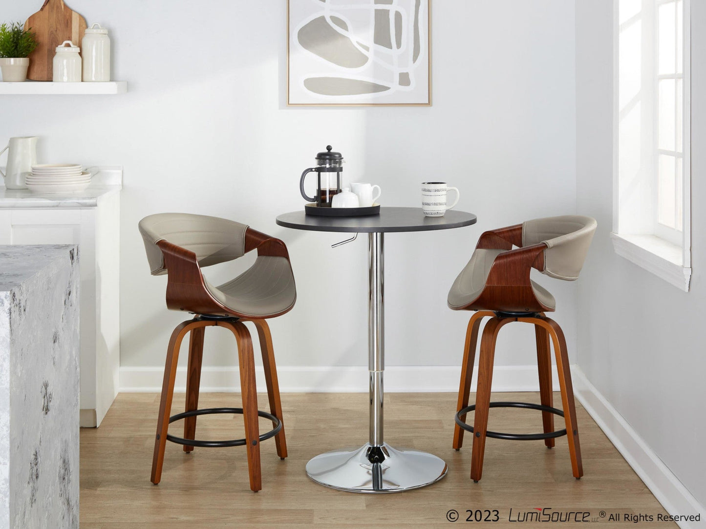 Majestic Office Furniture 24" Fixed-Height Counter Stool - Set of 2