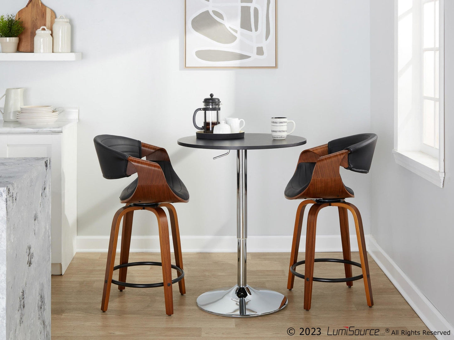 Majestic Office Furniture 24" Fixed-Height Counter Stool - Set of 2