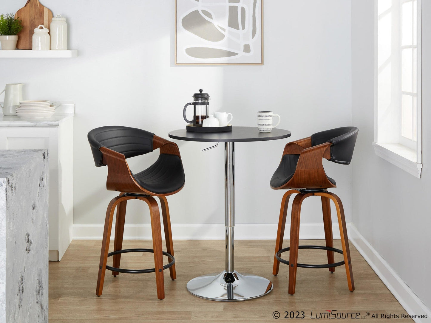 Majestic Office Furniture 24" Fixed-Height Counter Stool - Set of 2