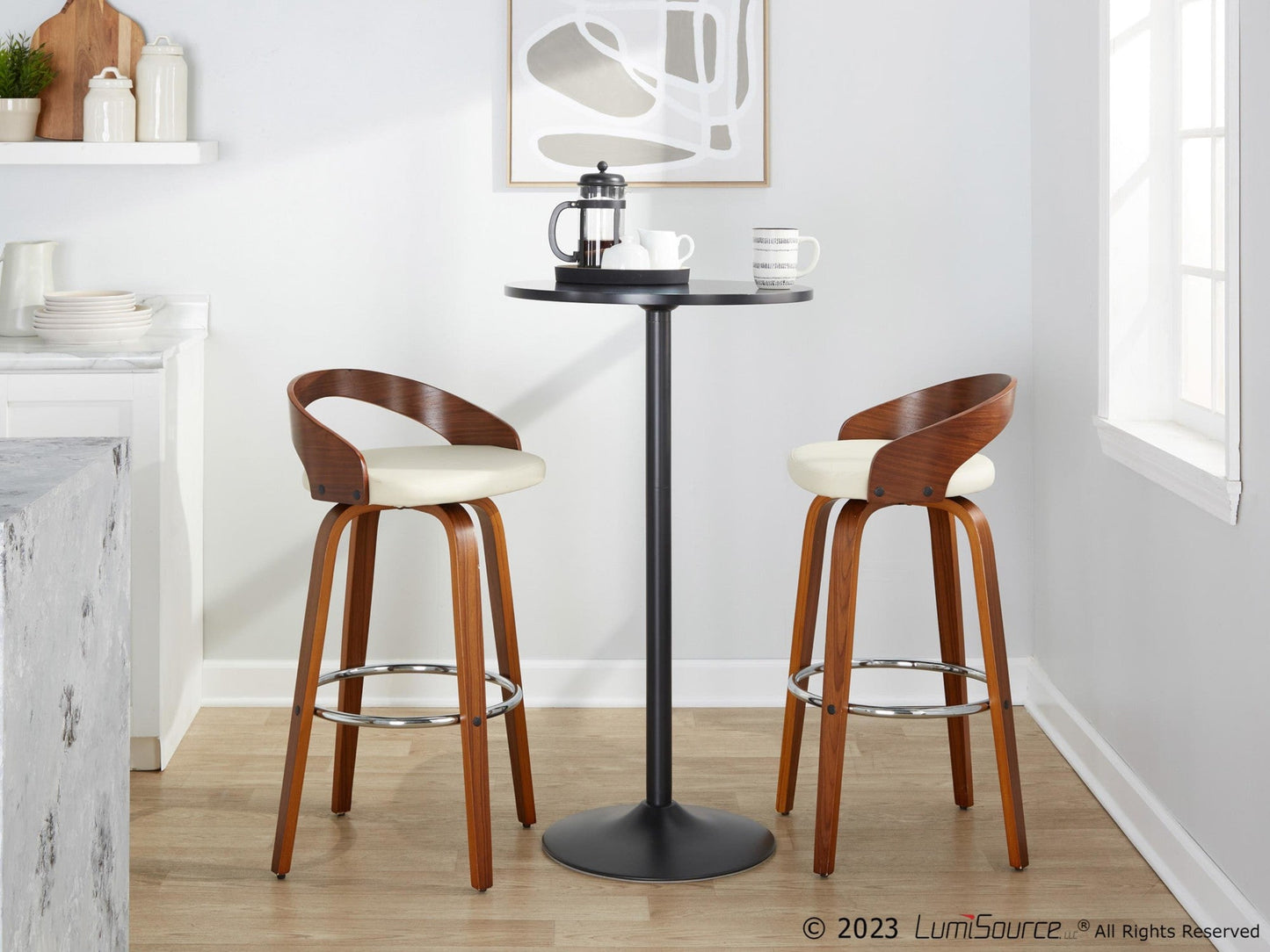 Majestic Office Furniture 30" Fixed-Height Barstool - Set of 2