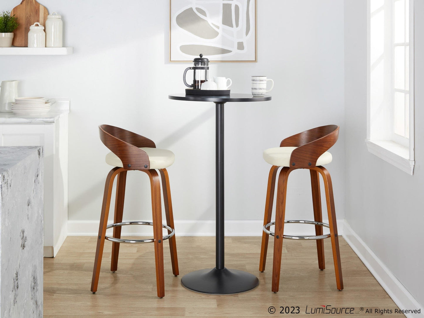 Majestic Office Furniture 30" Fixed-Height Barstool - Set of 2