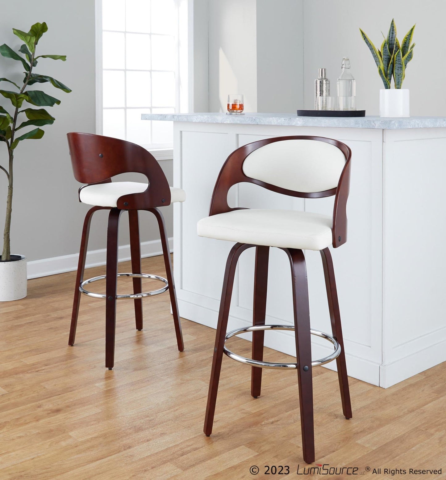Majestic Office Furniture 30" Fixed-Height Barstool - Set of 2