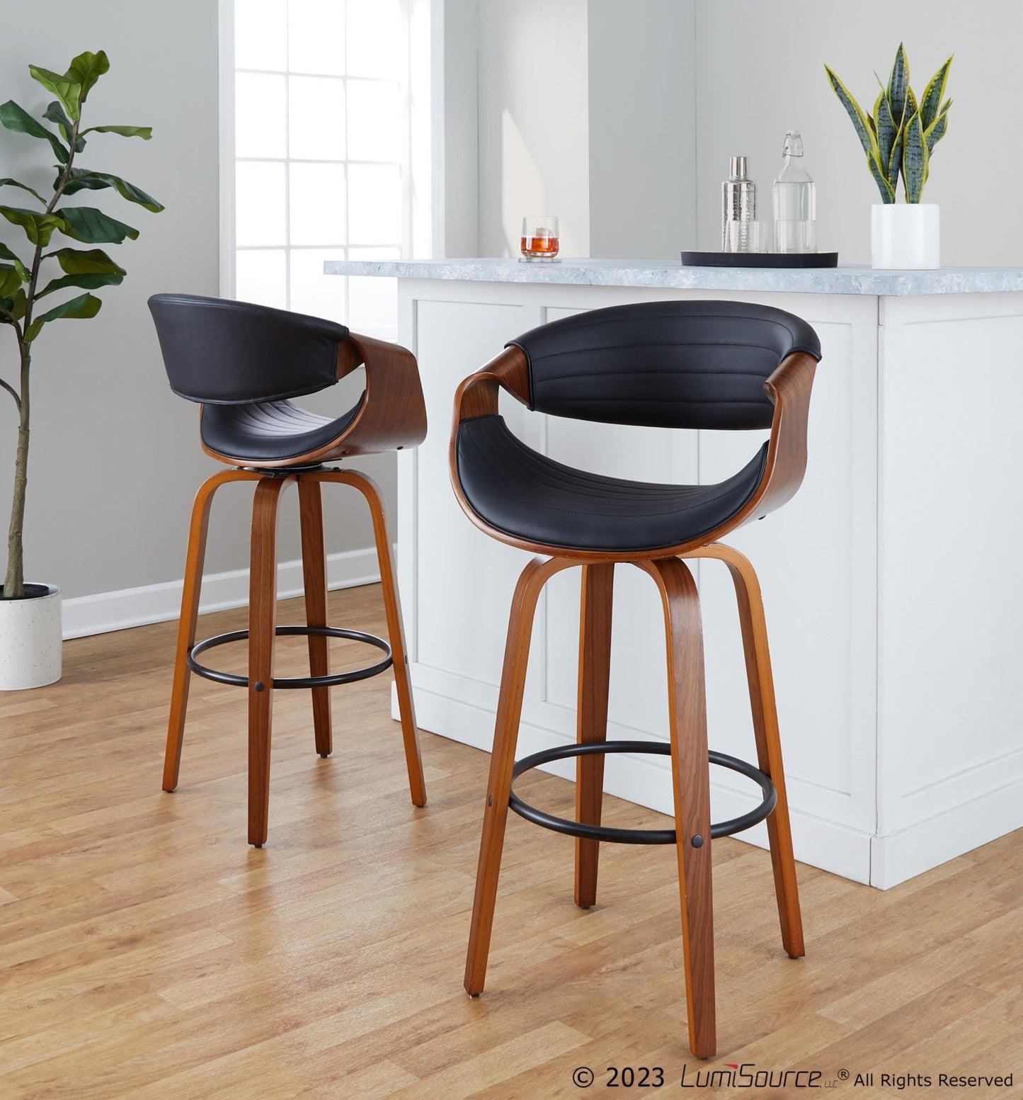 Majestic Office Furniture 30" Fixed-Height Barstool - Set of 2