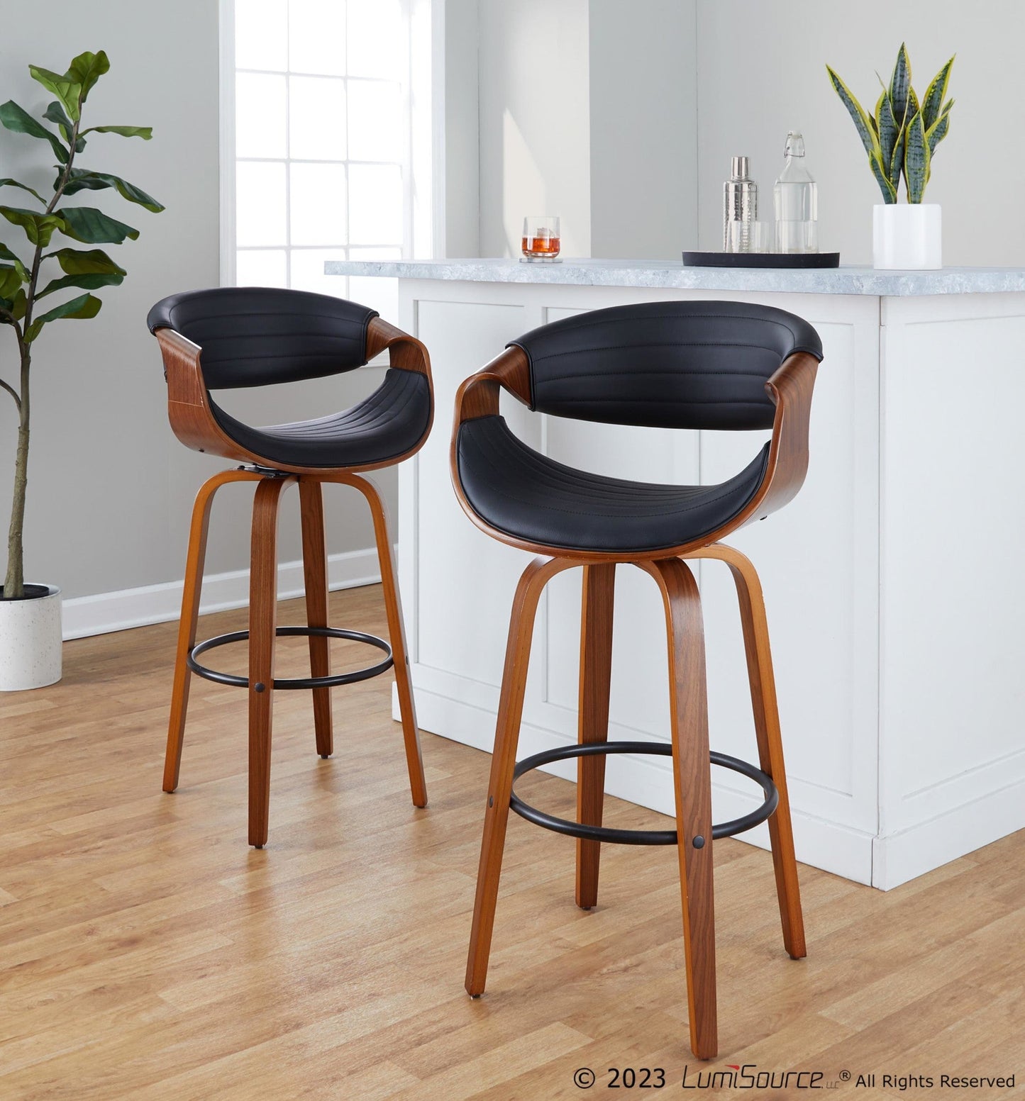 Majestic Office Furniture 30" Fixed-Height Barstool - Set of 2