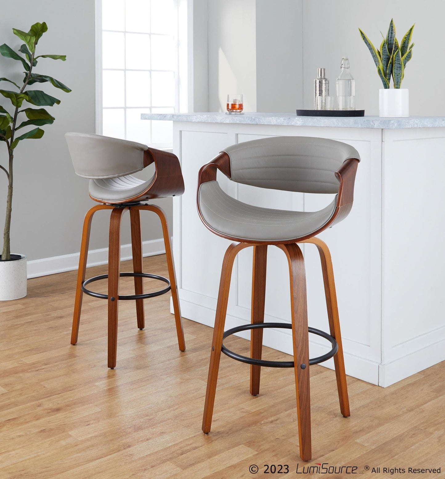 Majestic Office Furniture 30" Fixed-Height Barstool - Set of 2