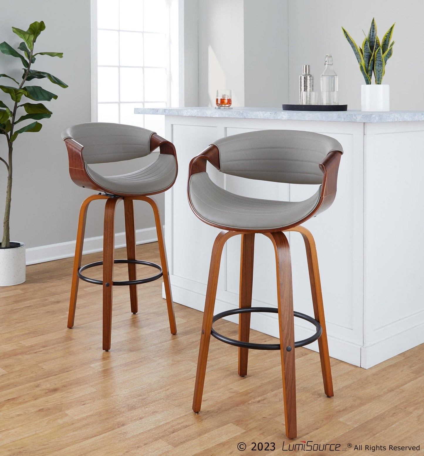 Majestic Office Furniture 30" Fixed-Height Barstool - Set of 2