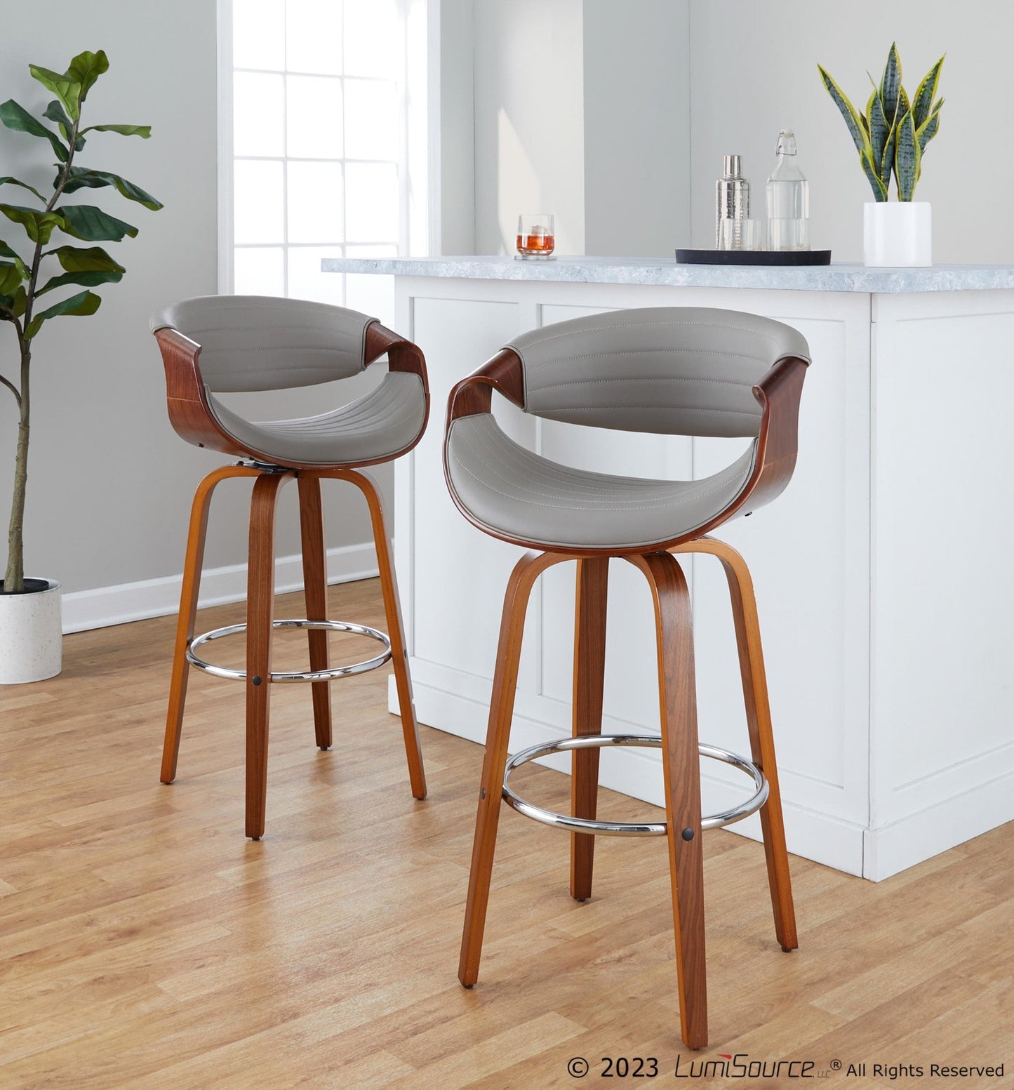 Majestic Office Furniture 30" Fixed-Height Barstool - Set of 2