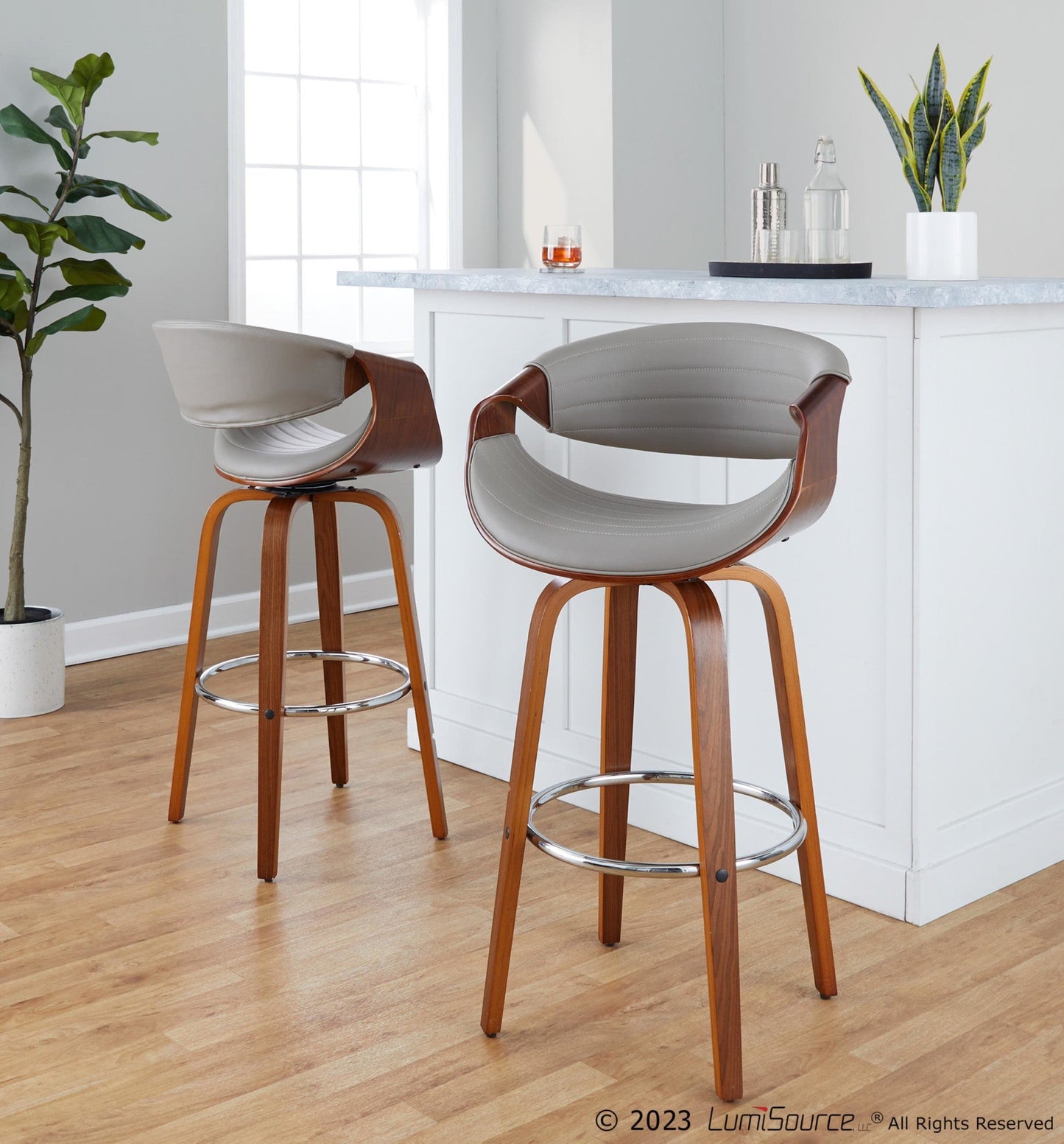 Majestic Office Furniture 30" Fixed-Height Barstool - Set of 2