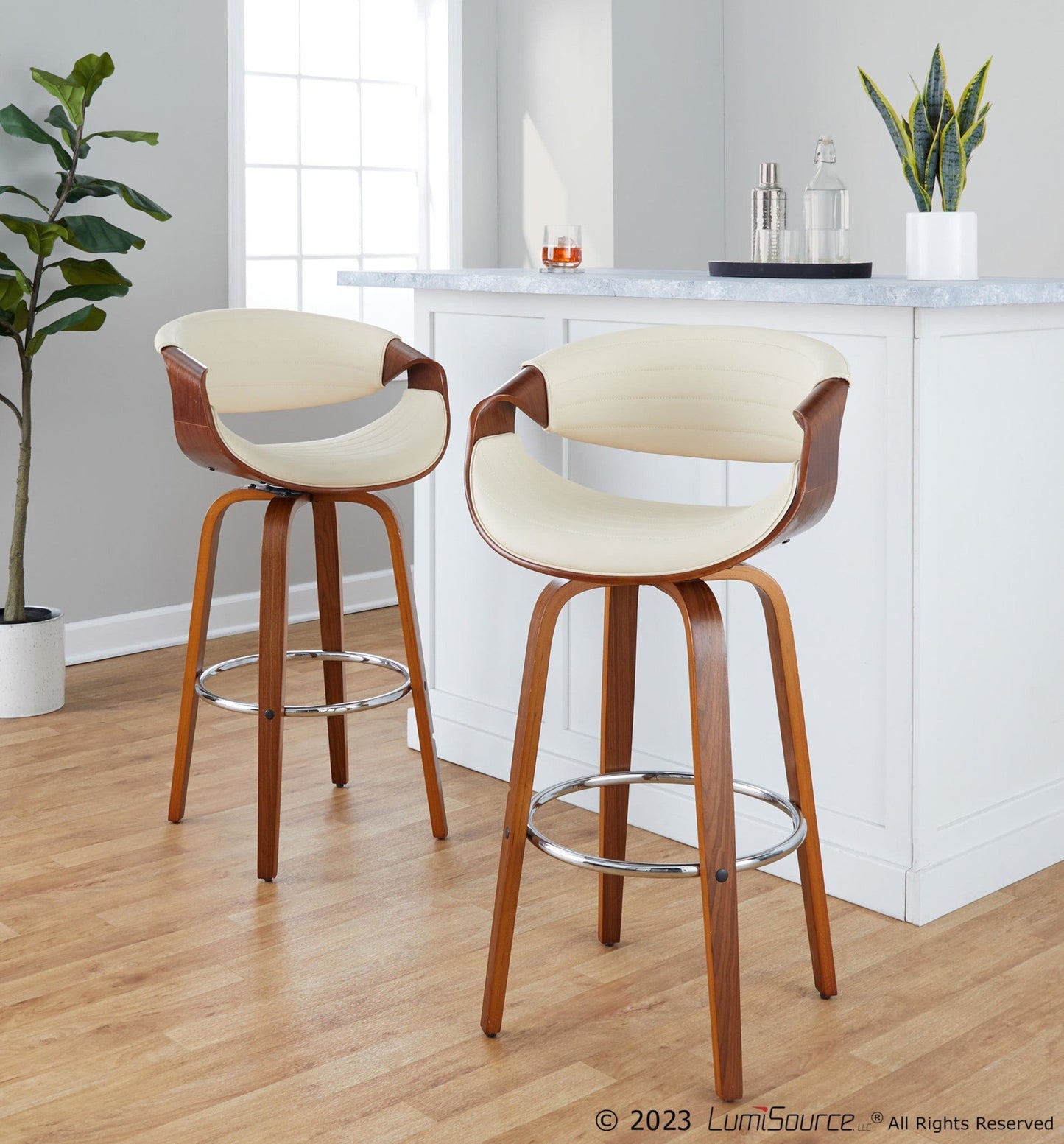 Majestic Office Furniture 30" Fixed-Height Barstool - Set of 2