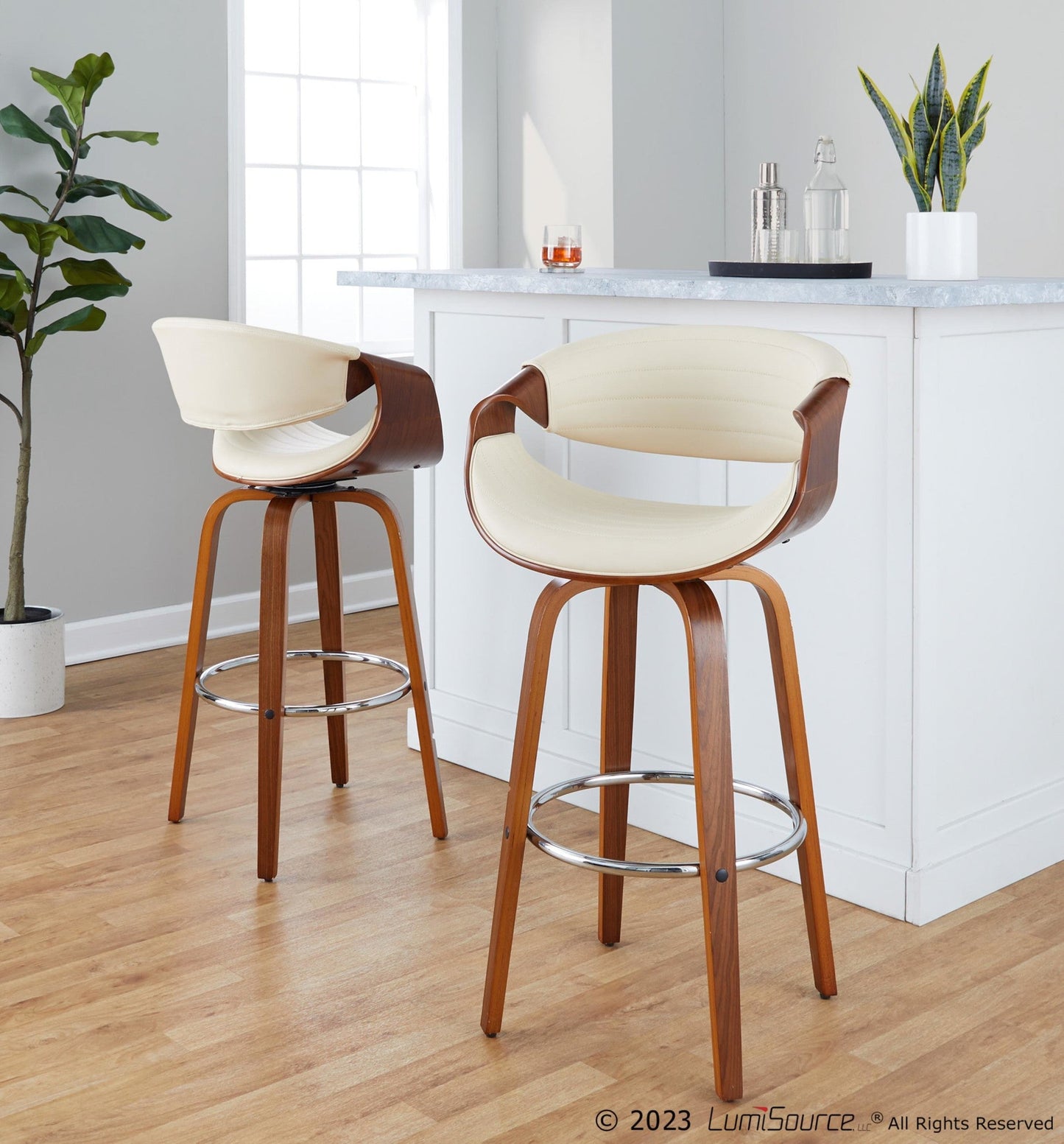 Majestic Office Furniture 30" Fixed-Height Barstool - Set of 2