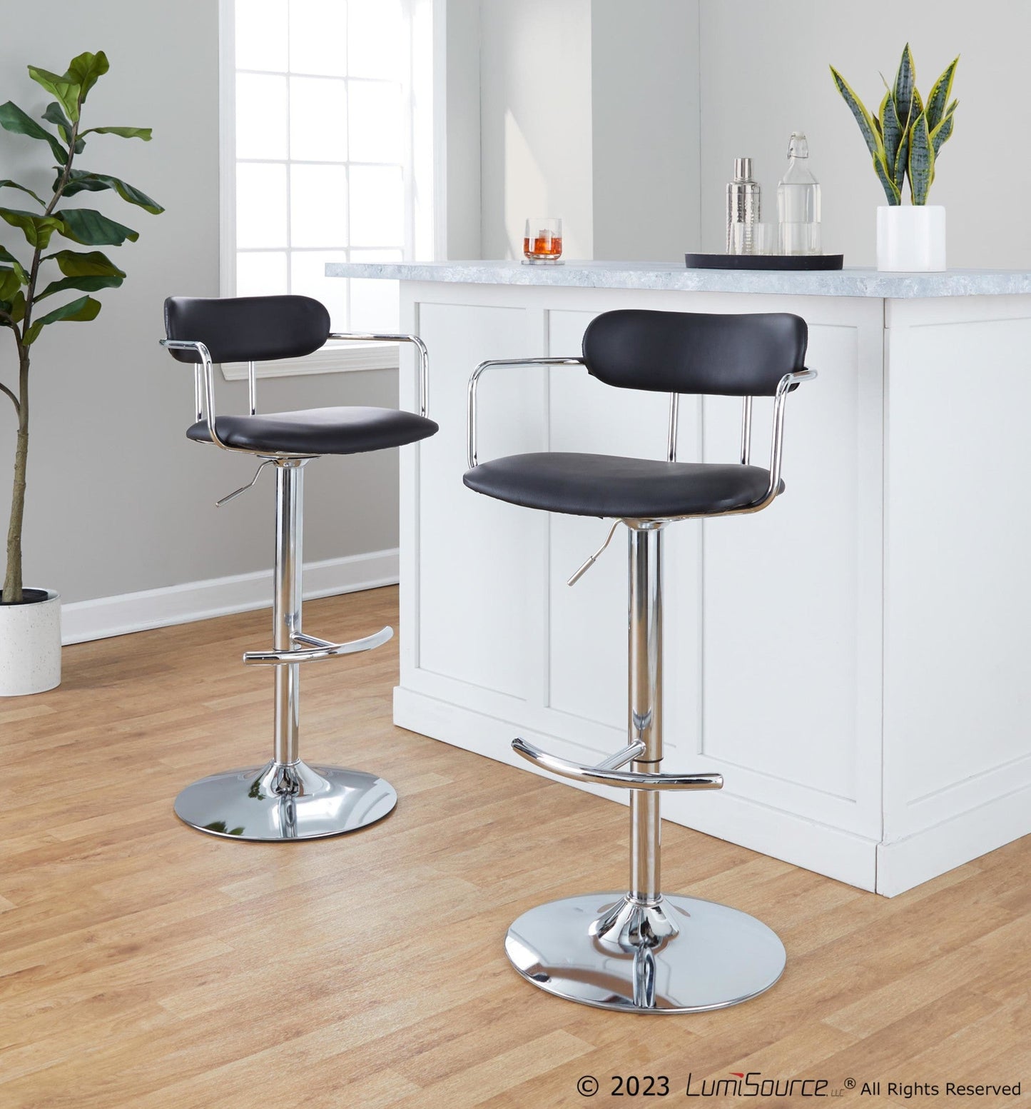 Majestic Office Furniture Adjustable Barstool - Set of 2