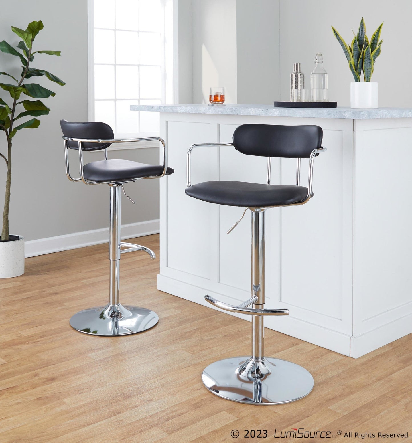 Majestic Office Furniture Adjustable Barstool - Set of 2