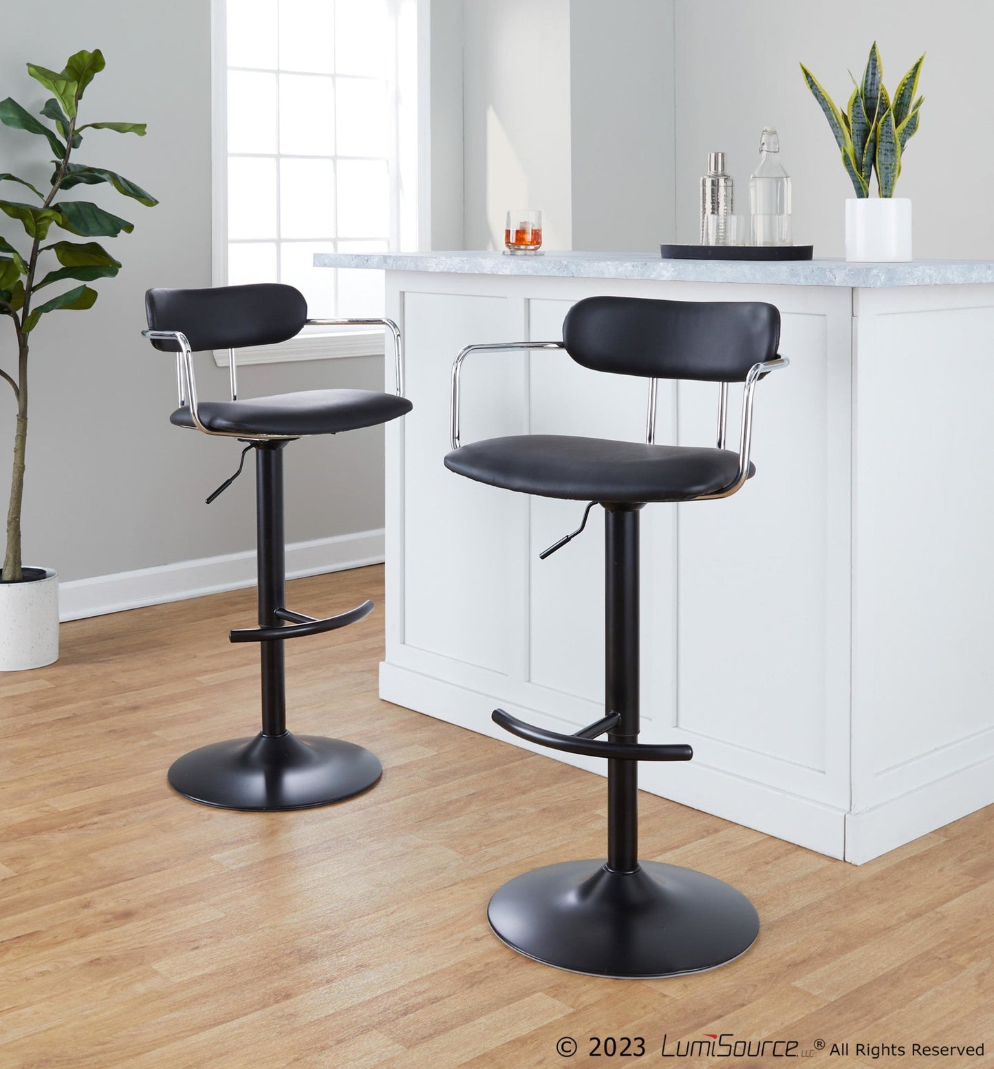 Majestic Office Furniture Adjustable Barstool - Set of 2