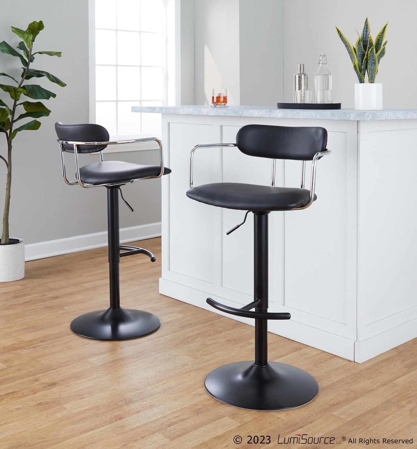 Majestic Office Furniture Adjustable Barstool - Set of 2