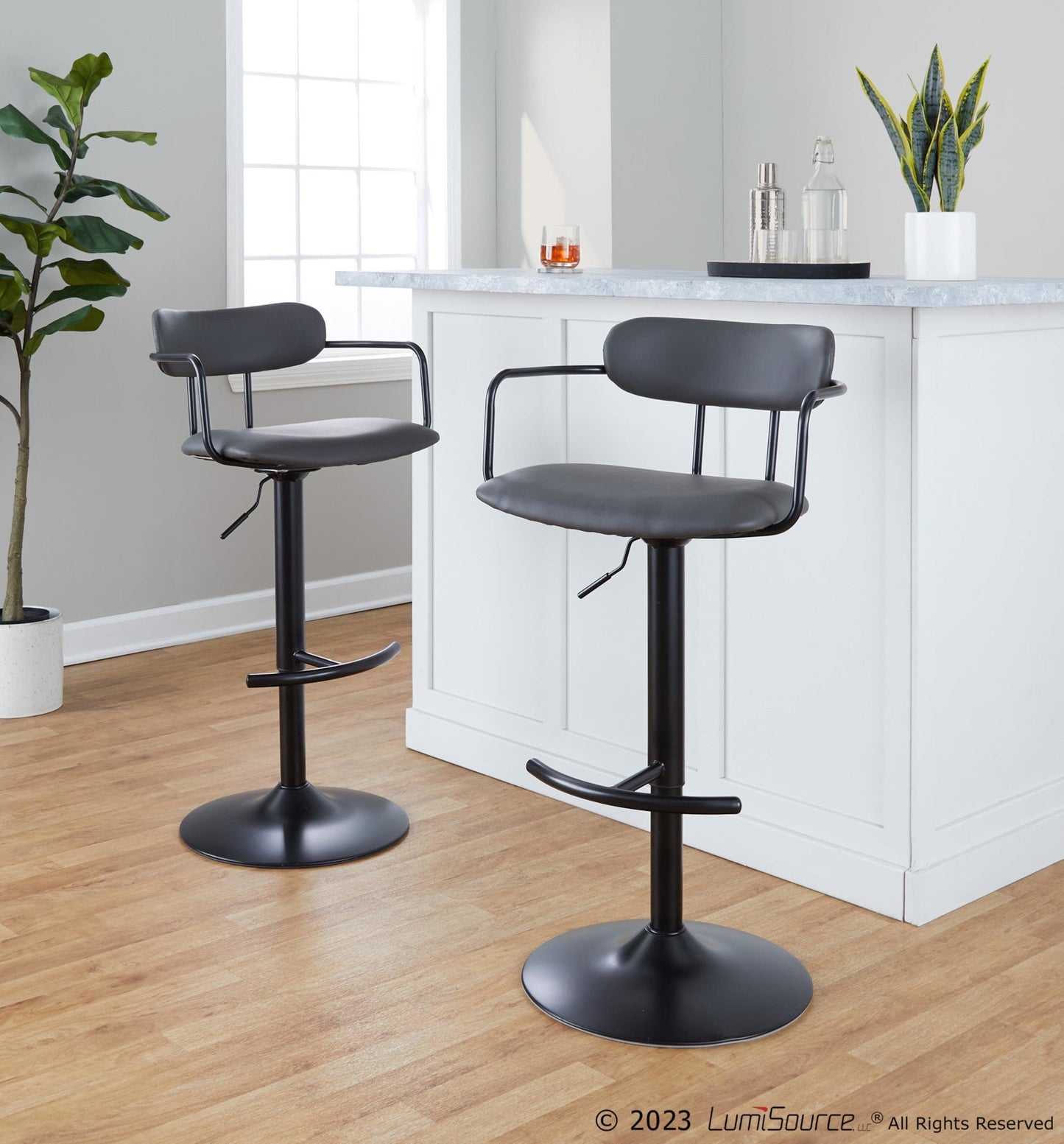 Majestic Office Furniture Adjustable Barstool - Set of 2