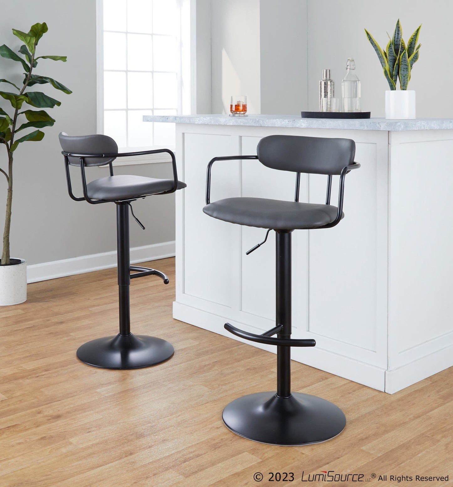 Majestic Office Furniture Adjustable Barstool - Set of 2