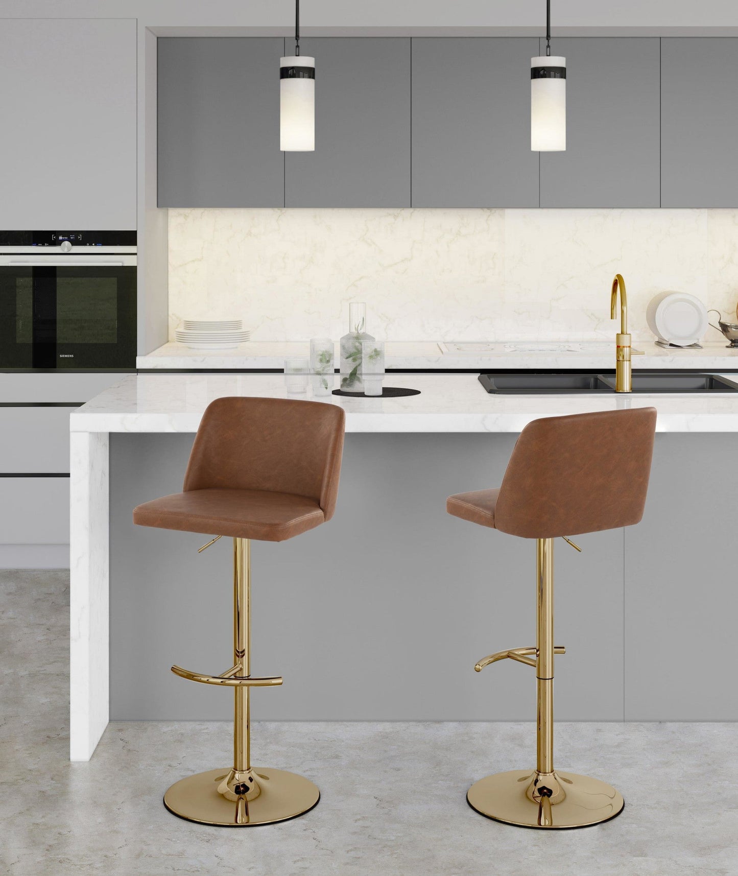 Majestic Office Furniture Adjustable Barstool - Set of 2