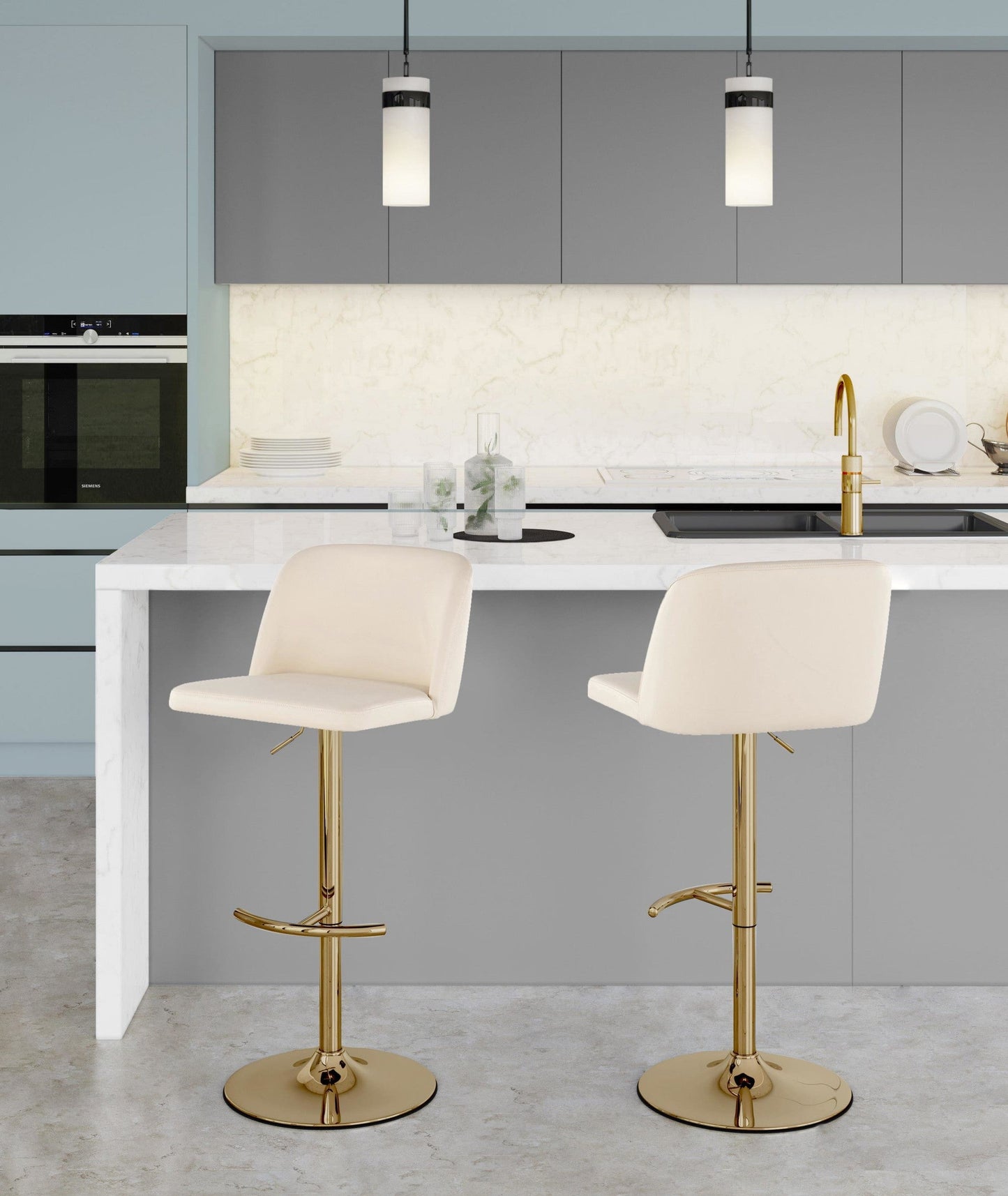 Majestic Office Furniture Adjustable Barstool - Set of 2